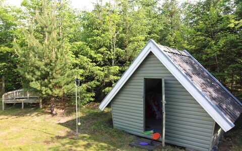 Seraphina - 2Km from the Sea: Grass, Wood, Shed, Garden Buildings, Siding, Recreation, Cottage, Hut, Log Cabin, Garden