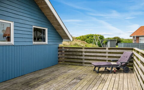 Valia - 400M to the Fjord: Blue, Wood, Cottage, Plank, Home, Hardwood, Siding, Door, Deck, Porch
