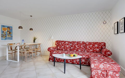 Aamunde - 100M from the Sea: Furniture, Interior Design, Chair, Flooring, Table, Resort, Floor, Ceiling, Room, Eco Hotel