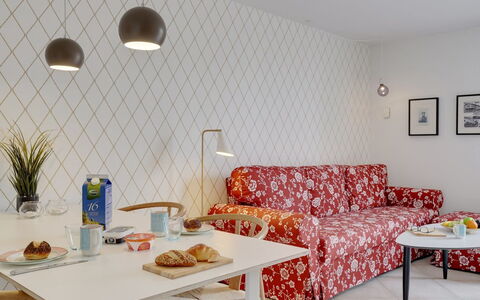 Aamunde - 100M from the Sea: Furniture, Interior Design, Chair, Flooring, Table, Resort, Floor, Ceiling, Room, Eco Hotel