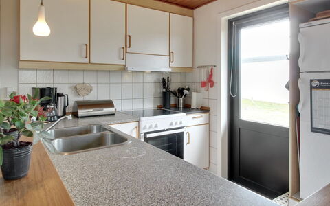 Sophine - 50M from the Sea: Kitchen, Countertop, Wood, Flooring, Interior Design, Kitchen Sink, Cabinetry, Kitchen Appliance, Floor, Plumbing Fixture