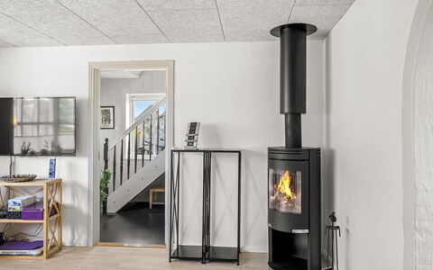 Amely - 500M from the Sea: Flooring, Floor, Interior Design, Hearth, Wood-Burning Stove, Ceiling, Wood Flooring, Living Room, Natural Material