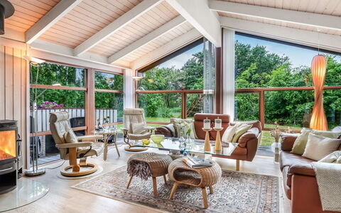 Leevi - 150M from the Sea: Furniture, Interior Design, Wood, Couch, Ceiling, Living Room, Flooring, Chair, Floor, Home