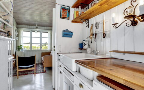 Katri - 500M from the Sea: Kitchen, Wood, Interior Design, Flooring, Countertop, Cabinetry, Lighting, Ceiling, Light Fixture, Floor