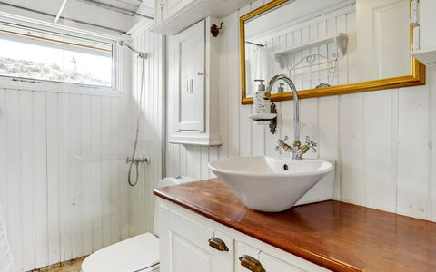 Katri - 500M from the Sea: Plumbing Fixture, Interior Design, Tap, Plumbing, Bathroom, Sink, Bathroom Sink, Ceiling, Room, Bathroom Cabinet