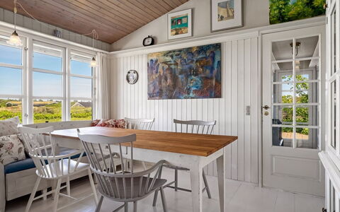 Katri - 500M from the Sea: Furniture, Interior Design, Wood, Flooring, Table, Floor, Ceiling, Dining Room, Home, Chair