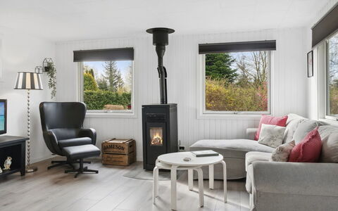 Silvana - 750M from the Sea: Hearth, Furniture, Flooring, Wood-Burning Stove, Floor, Interior Design, Wood Flooring, Living Room, Home Appliance, Home