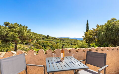 Maison de L'Hubac Bleu: Sky, Furniture, Plant, Table, Chair, Wood, Tree, Outdoor Furniture, Cottage, Outdoor Table