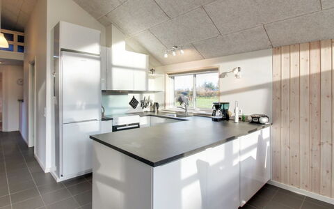 Ethel - 1.5Km to the Fjord: Kitchen, Ceiling, Countertop, Flooring, Interior Design, Floor, Light Fixture, Kitchen Appliance, Cabinetry, Plumbing Fixture