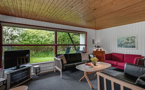 Grette - 1.5Km from the Sea: Interior Design, Furniture, Flooring, Floor, Ceiling, Wood, Room, Couch, Living Room, Chair