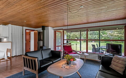 Grette - 1.5Km from the Sea: Interior Design, Furniture, Wood, Flooring, Ceiling, Floor, Room, Chair, Living Room, Wood Stain