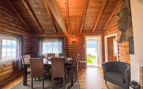 Krampehaugen: Furniture, Window, Chair, Building, Wood, Table, Floor, Flooring, Beam, Hardwood