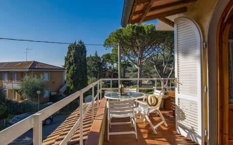 Duna Marina: Building, Daytime, Sky, Plant, Tree, Arecales, Fence, Terrestrial Plant, Urban Design, Woody Plant