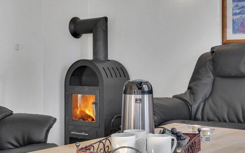 Oneida - 800M from the Sea: Flooring, Furniture, Home Appliance, Wood-Burning Stove, Hardwood, Hearth, Living Room, Wood Flooring, Fireplace, Wood Stain