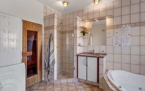 Oneida - 800M from the Sea: Flooring, Floor, Interior Design, Plumbing Fixture, Ceiling, Bathroom, Room, Plumbing, Bathroom Sink, Sink