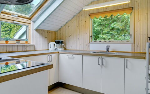 Nadezda - 450M from the Sea: Wood, Interior Design, Ceiling, Flooring, Plumbing Fixture, Home, Kitchen, Floor, Countertop, Room