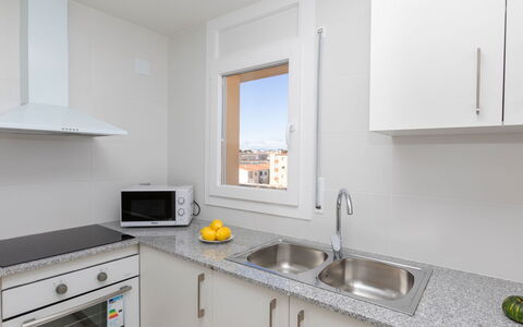 Policar: Kitchen Sink, Sink, Property, Tap, Cabinetry, Countertop, Building, Window, Plumbing Fixture, Kitchen Stove
