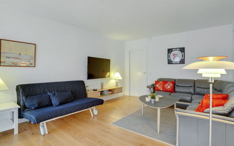 Pekka - 50M from the Sea: Furniture, Interior Design, Flooring, Couch, Floor, Wood, Living Room, Room, Ceiling, Table