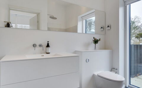 Ebke - 70M from the Sea: Bathroom, Plumbing Fixture, Flooring, Floor, Interior Design, Bathroom Cabinet, Tap, Plumbing, Sink, Bathroom Sink