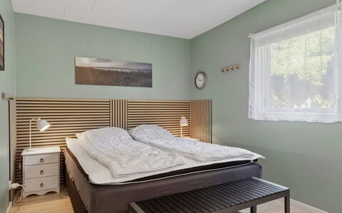 Ømund - 600M to the Fjord: Furniture, Bed, Interior Design, Bedroom, Wood, Floor, Flooring, Bedding, Ceiling, Linens