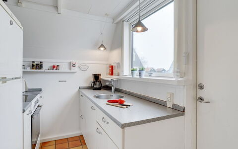 Mijat - 100M from the Sea: Kitchen, Countertop, Sink, Plumbing Fixture, Kitchen Sink, Interior Design, Flooring, Tap, Cabinetry, Ceiling