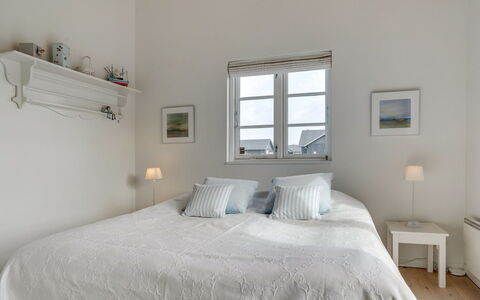 Miika - 100M from the Sea: Bed, Bedroom, Bed Sheet, Bedding, Floor, Ceiling, Interior Design, Linens, Furniture, Home