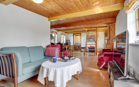 Redlef - 9Km from the Sea: Furniture, Interior Design, Flooring, Wood, Floor, Ceiling, Room, Couch, Living Room, Chair