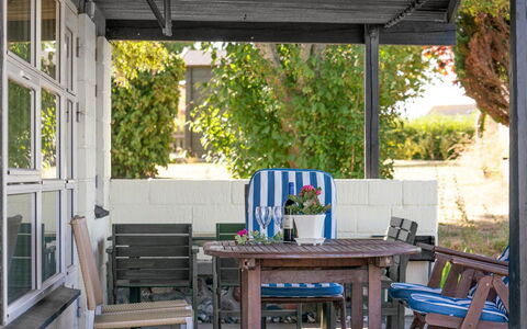 Evald - 200M from the Sea: Blue, Shrub, Cottage, Groundcover, Garden, Estate, Shade, Landscaping, Farmhouse, Eco Hotel