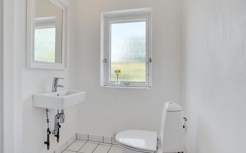 Ilda - 250M from the Sea: Wall, Plumbing Fixture, Interior Design, Flooring, Floor, Bathroom, Ceiling, Plumbing, Toilet, Home