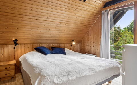 Wiger - 150M from the Sea: Furniture, Wood, Bedroom, Interior Design, Bed, Flooring, Ceiling, Floor, Home, Wood Flooring