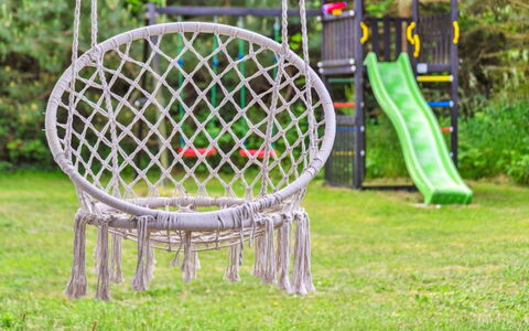 Wiger - 150M from the Sea: Garden, Lawn, Swing