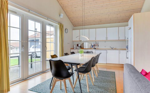 Karina - 150M to the Fjord: Flooring, Interior Design, Floor, Kitchen & Dining Room Table, Ceiling, Wood Flooring, Chair, Dining Room, Living Room, Laminate Flooring