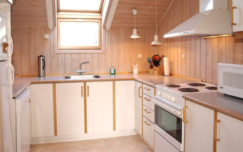 Ascan - 50M from the Sea: Kitchen, Wood, Ceiling, Flooring, Interior Design, Kitchen Appliance, Countertop, Light Fixture, Lighting, Major Appliance