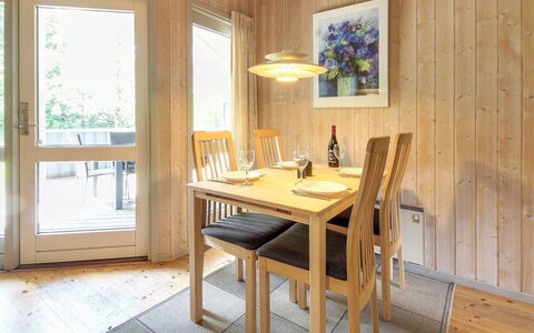 Frederikke - 28Km from the Sea: Furniture, Interior Design, Flooring, Floor, Wood, Ceiling, Dining Room, Wood Flooring, Chair, Room