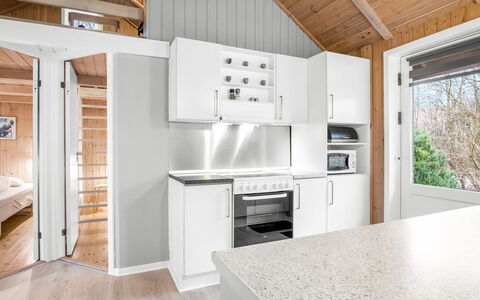 Heina - 25Km from the Sea: Wood, Kitchen, Ceiling, Kitchen Appliance, Major Appliance, Room, Countertop, Cabinetry, Attic, Home Appliance
