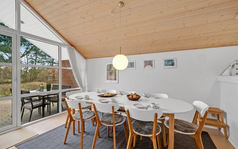 Herminia - 350M to the Fjord: Furniture, Wood, Flooring, Interior Design, Kitchen & Dining Room Table, Ceiling, Dining Room, Floor, Chair, Table