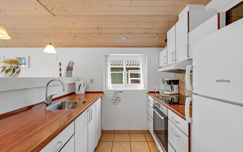 Herminia - 350M to the Fjord: Kitchen, Flooring, Countertop, Interior Design, Wood, Ceiling, Floor, Furniture, Cabinetry, Kitchen Appliance