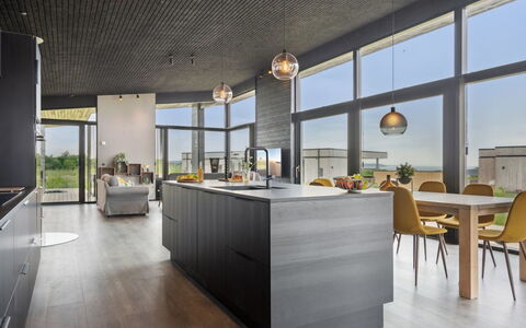 Anelle - 500M from the Sea: Kitchen, Interior Design, Flooring, Furniture, Countertop, Ceiling, Floor, Cabinetry, Light Fixture, Home Appliance