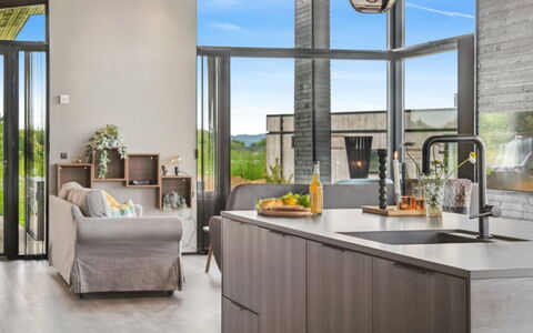Anelle - 500M from the Sea: Furniture, Kitchen, Interior Design, Countertop, Flooring, Light Fixture, Ceiling, Chair, Lighting, Home