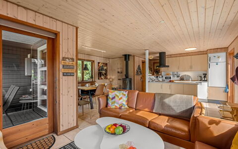 Engeline - 300M to the Fjord: Interior Design, Wood, Furniture, Flooring, Ceiling, Floor, Couch, Room, Living Room, Chair