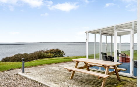 Thorge - 75M to the Fjord: Porch, Shade, Coast, Outdoor Structure, Outdoor Furniture, Deck