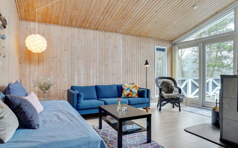 Ljupka - 1Km from the Sea: Furniture, Interior Design, Wood, Flooring, Ceiling, Floor, Couch, Living Room, Room, Home