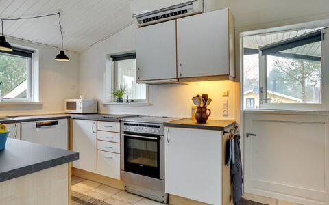 Ljupka - 1Km from the Sea: Kitchen, Wood, Countertop, Interior Design, Ceiling, Flooring, Kitchen Appliance, Major Appliance, Cabinetry, Furniture