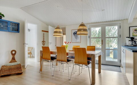Ljupka - 1Km from the Sea: Furniture, Interior Design, Flooring, Floor, Wood, Wood Flooring, Ceiling, Chair, Light Fixture, Dining Room