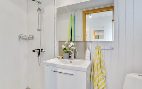 Siunde - 100M to the Fjord: Bathroom, Plumbing Fixture, Interior Design, Flooring, Floor, Bathroom Cabinet, Sink, Bathroom Sink, Tap, Plumbing