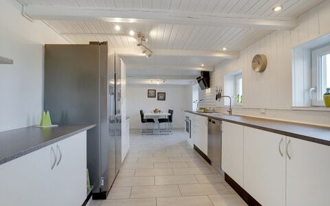 Ailke - 2Km to the Fjord: Flooring, Ceiling, Interior Design, Wood, Floor, Kitchen, Countertop, Lighting, Light Fixture, Wood Flooring