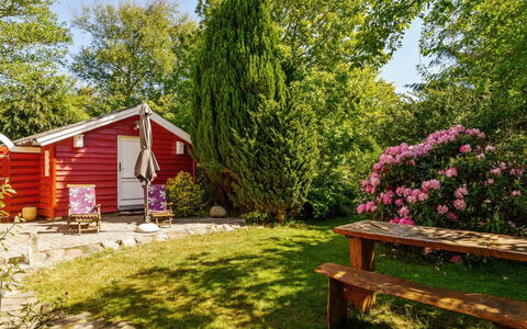 Flugha - 500M to the Fjord: Shrub, Garden, Cottage, Garden Buildings, Spring, Lawn, Backyard, Shed, Yard