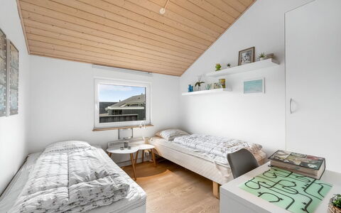 Samuil - 300M to the Fjord: Wood, Ceiling, Interior Design, Bedroom, Floor, Home, Room, Bed, Apartment, Bedding