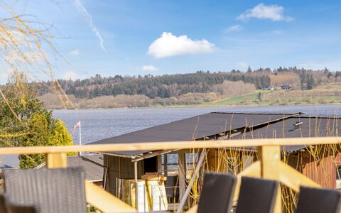Self - 400M to the Fjord: Sunlight, Deck, Shade, Evening, Eco Hotel, Hardwood, Balcony, Outdoor Furniture, Chair