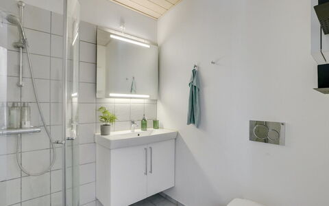 Self - 400M to the Fjord: Interior Design, Flooring, Plumbing Fixture, Wall, Floor, Bathroom Sink, Bathroom, Ceiling, Sink, Bathroom Cabinet